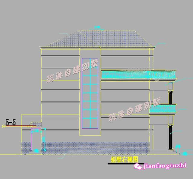 流行經典別墅戶型設計圖，130平米，造價低廉。