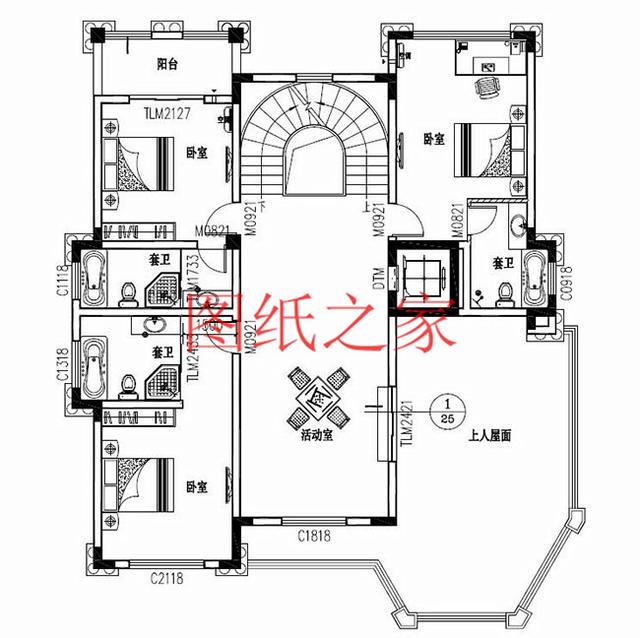 精致奢華的大戶型三層別墅設計圖，推薦給您獨一無二的建筑。