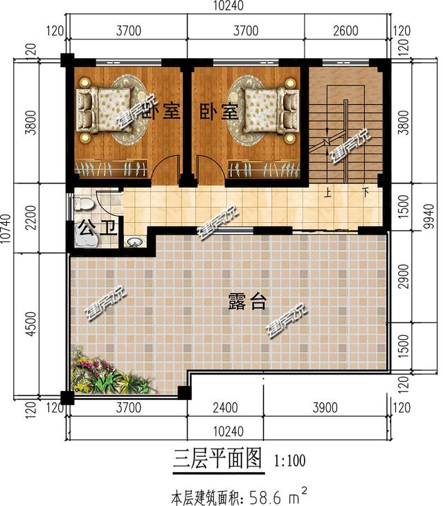 小占地別墅設計圖，宅基地雖小，101平別墅這樣建不吃虧。