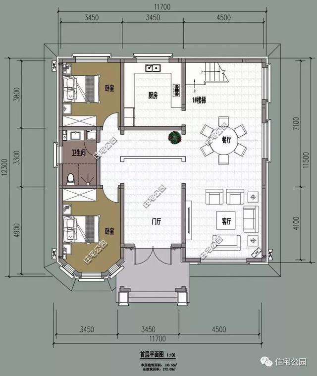 200萬的別墅設計圖，房美人夸，最贊的還是后花園。