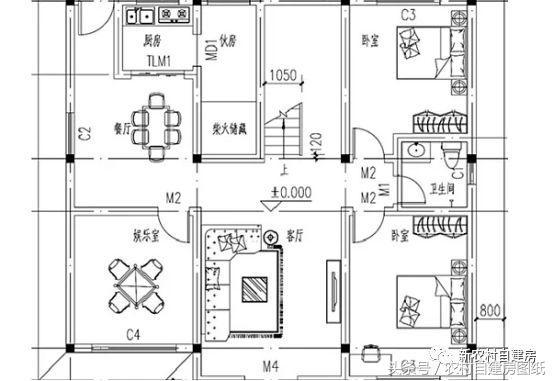 二層中式帶門樓別墅設計圖，人人都夸太耀眼。