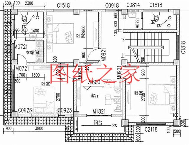 100平米的三層別墅設計圖，小戶型適應性強，不受宅基地影響！
