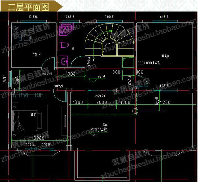 3款帶旋轉樓梯復式別墅設計圖，豪華與實用共存，您值得建造。