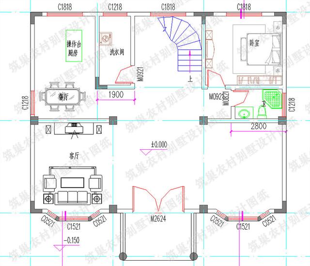 3款帶旋轉樓梯復式別墅設計圖，豪華與實用共存，您值得建造。