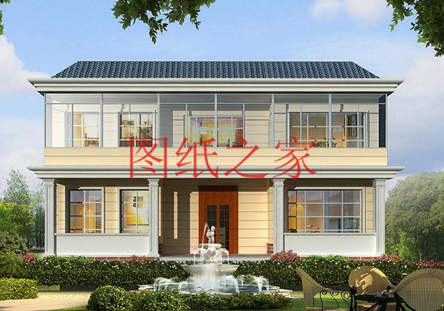 大戶型二層別墅設計圖，造價只要20萬，很受大眾喜歡！