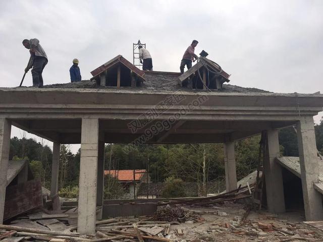 分享一棟雙拼別墅設計圖，村里的地標建筑。