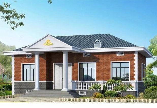 三款美觀大氣的一層別墅設計圖，占地小，造價低功能全。