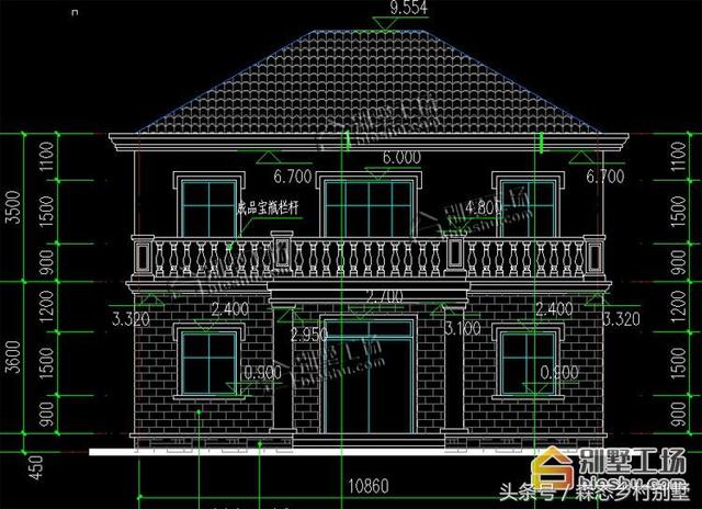 二層別墅設計圖，136平宅基地帶車庫大露臺，造價只要20W.