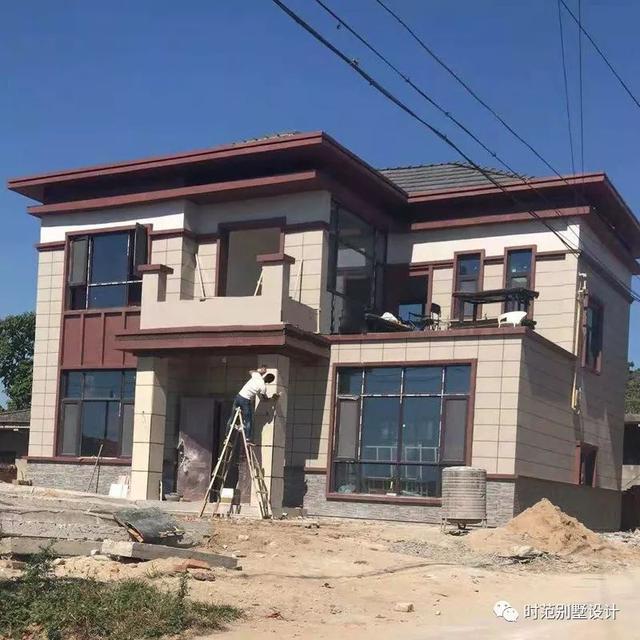 小戶型二層歐式別墅設計圖，10x11米帶堂屋6室2廳，還有實景哦！