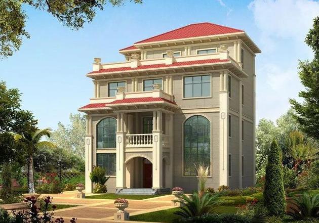 開間12米的三層別墅設計圖，帶堂屋、露臺和多臥室，歡迎建造。