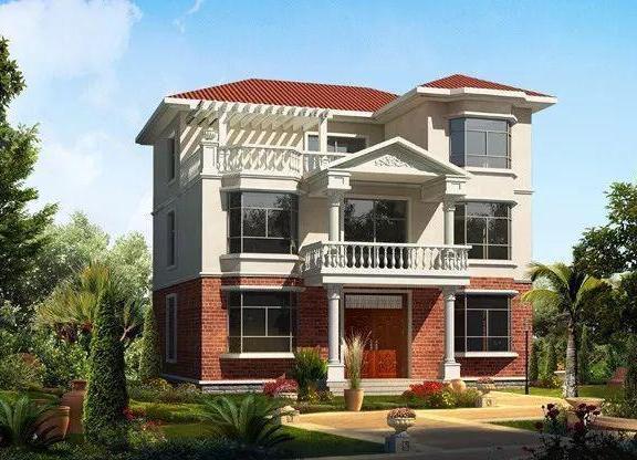 開間12米的三層別墅設計圖，帶堂屋、露臺和多臥室，歡迎建造。