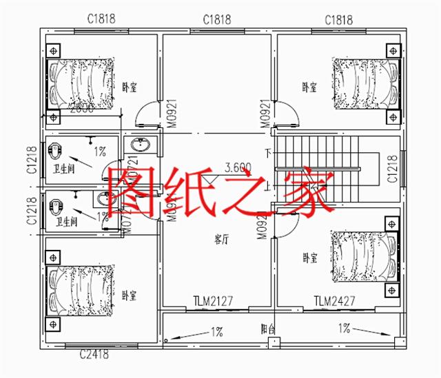 大眾喜愛的三層別墅設計圖，120平米，喜歡就帶回家建造吧！
