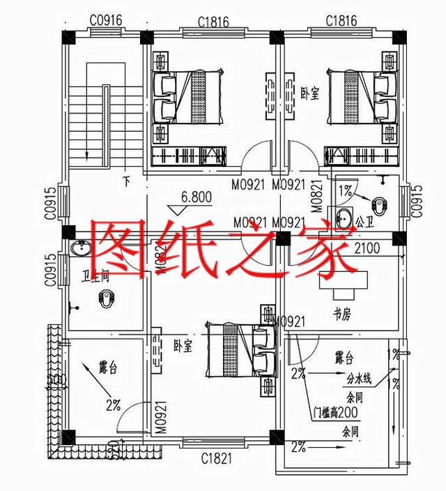 大眾喜愛的三層別墅設計圖，120平米，喜歡就帶回家建造吧！