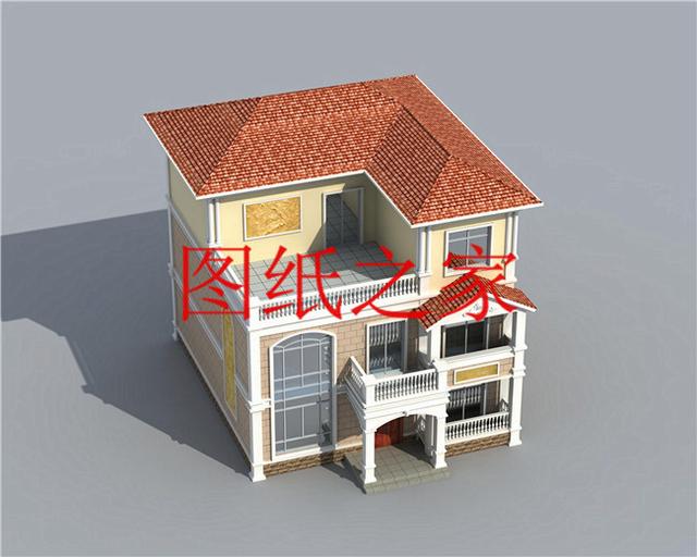 大眾喜愛的三層別墅設計圖，120平米，喜歡就帶回家建造吧！