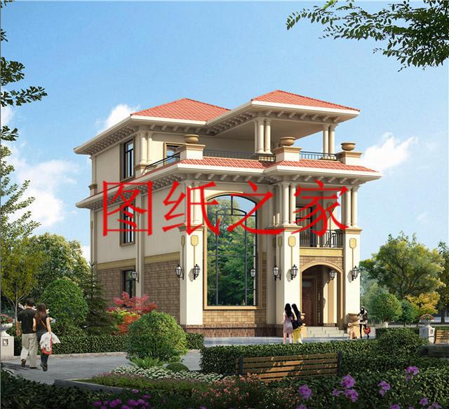 大眾喜愛的三層別墅設計圖，120平米，喜歡就帶回家建造吧！