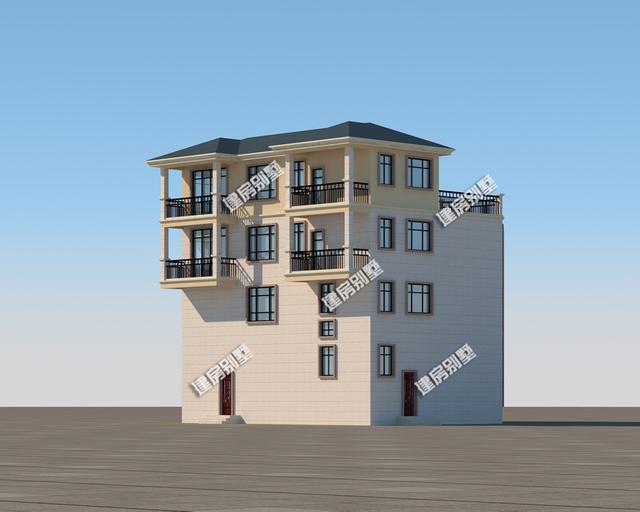 最亮眼的四層別墅設計圖，17.5X12.3米，超大堂屋設計，帶車庫加大露臺