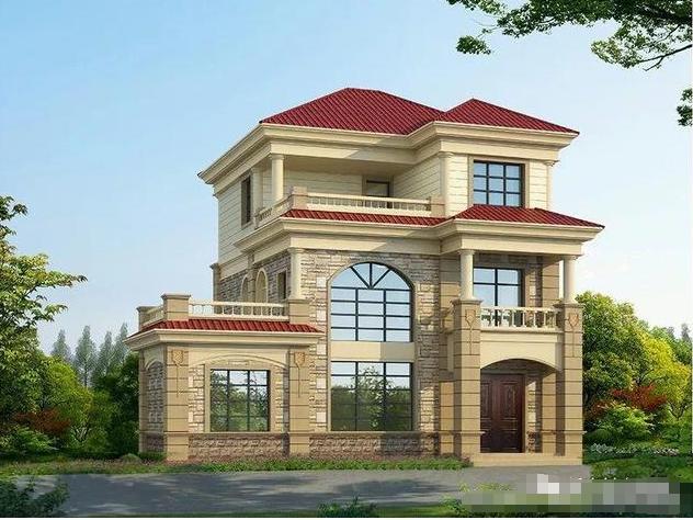 推薦兩款歐式三層結構的小別墅設計圖，建筑外觀造型非常氣派