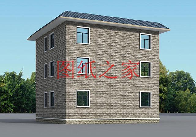 占地面積150平農村三層別墅設計圖，外觀新穎別致，居住舒適