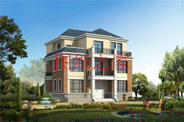 占地面積150平農村三層別墅設計圖，外觀新穎別致，居住舒適