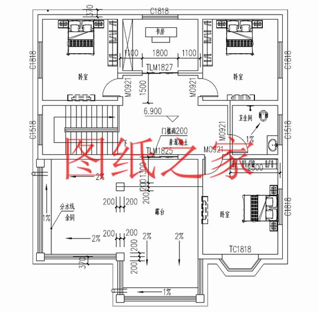 占地面積150平農村三層別墅設計圖，外觀新穎別致，居住舒適