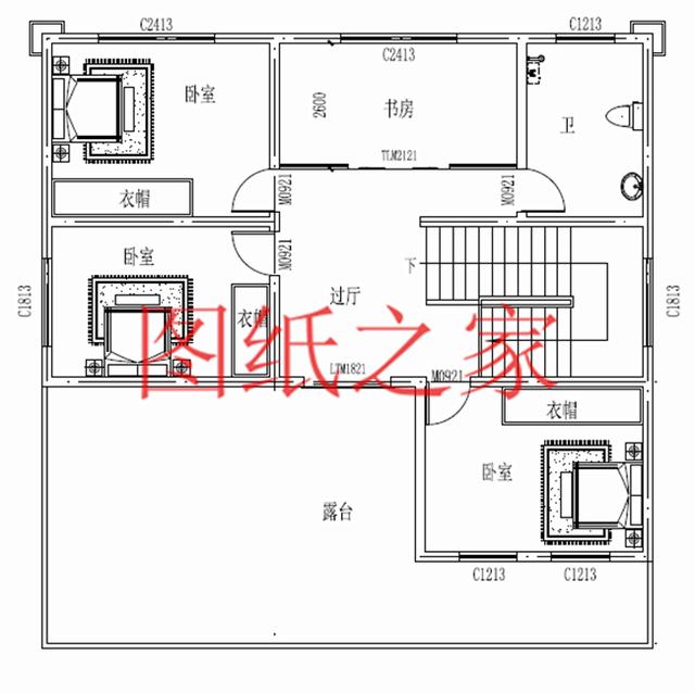 占地面積150平農村三層別墅設計圖，外觀新穎別致，居住舒適