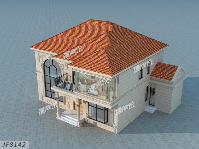 二層別墅設計圖，框架結構，33萬就能建，簡約大氣