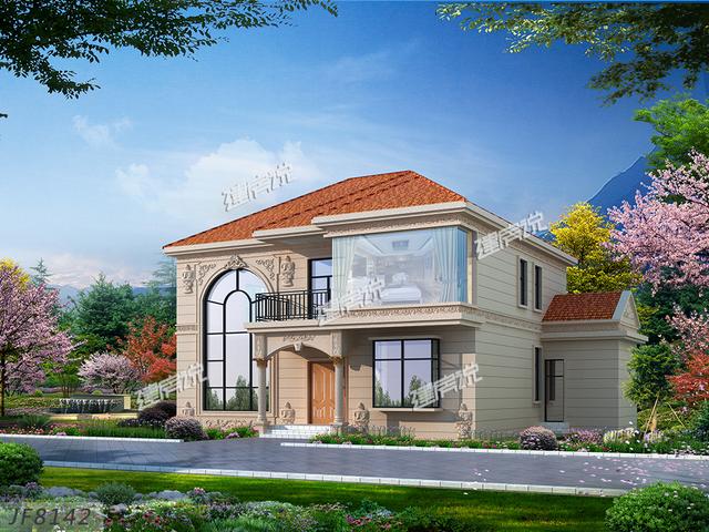 二層別墅設計圖，框架結構，33萬就能建，簡約大氣