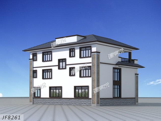 新中式別墅設計圖，富貴大氣，注重東方文化傳統，能帶來高品味的家居格調