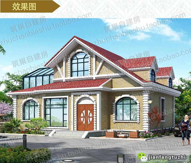 4套二層帶陽光花房農(nóng)村自建別墅設(shè)計圖全套cad施工圖，打造創(chuàng)意私人小空間