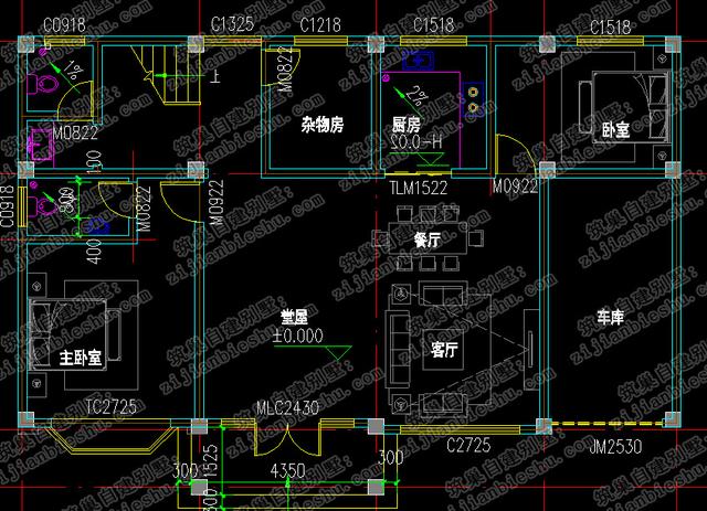 4套二層帶陽光花房農(nóng)村自建別墅設(shè)計圖全套cad施工圖，打造創(chuàng)意私人小空間