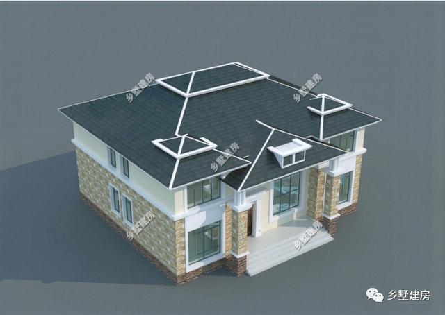 農村自建別墅設計圖，還有旋轉樓梯，一家人住，老少皆宜