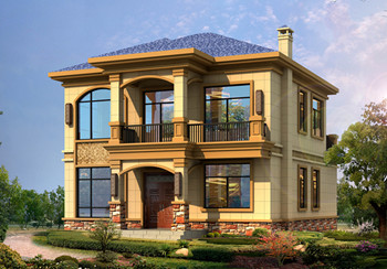 2024二層農(nóng)村新款別墅戶型圖，占地不到110平米