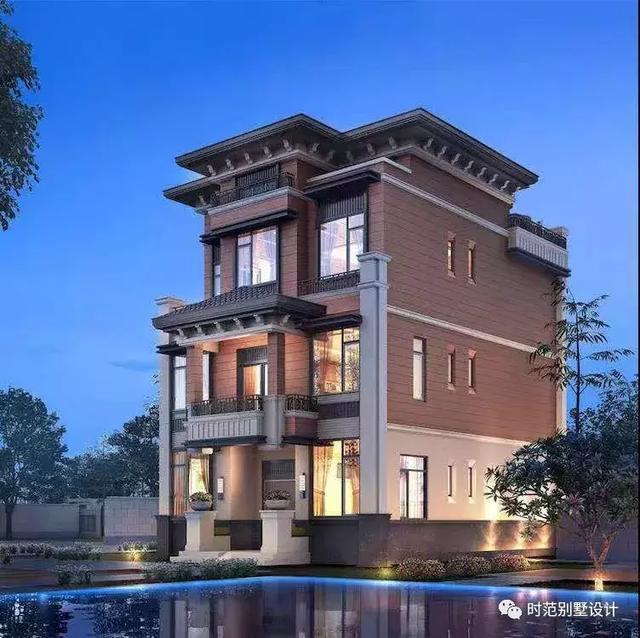 四層新中式別墅設計圖，布局實用性很強，非常受歡迎