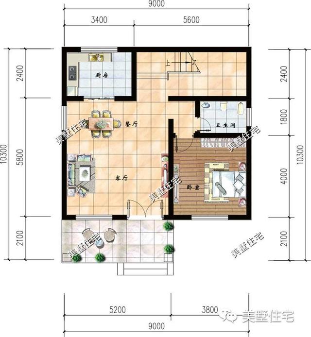 適合宅基地小面寬的別墅設計圖，外觀漂亮，室內布局也十分合理