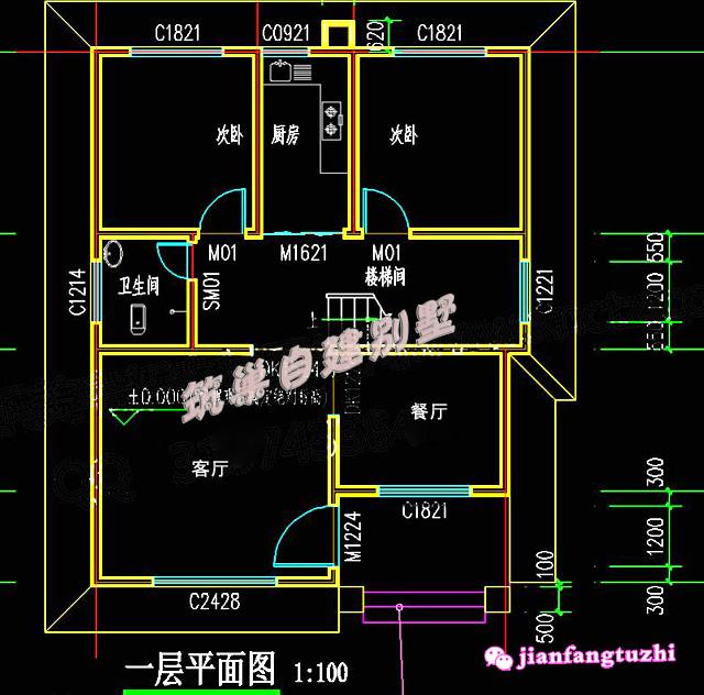 農(nóng)村三層小別墅設(shè)計(jì)住宅施工圖，適合農(nóng)村建造