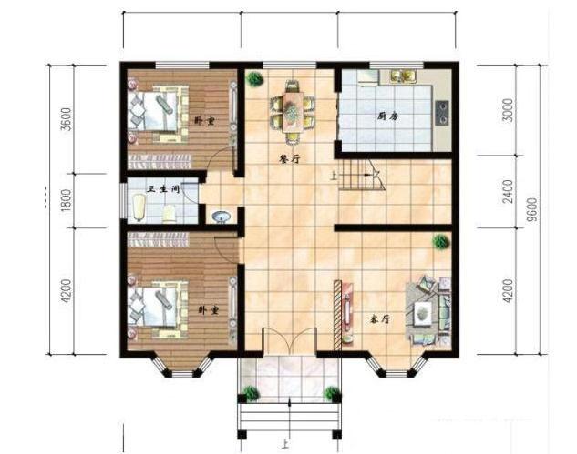 二層小戶型自建房，主體造價20萬，經濟實用，接地氣的好戶型