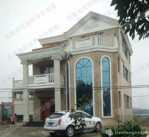 35萬150平米農村三層別墅設計施工效果圖+成品圖分享