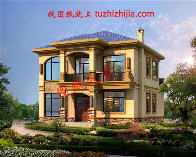 2019二層農村新款別墅戶型圖，占地不到110平米