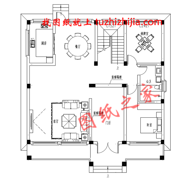 2019年新款徽式新農村二層樓房設計圖,黑瓦白墻