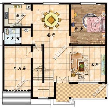 美觀又實用二層歐式別墅設計圖，獨領農村風采