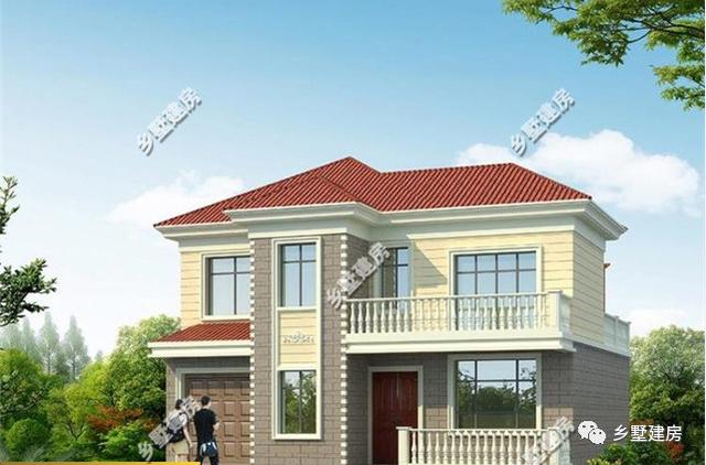 美觀又實用二層歐式別墅設計圖，獨領農村風采