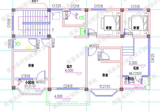 5款25萬帶堂屋自建房設(shè)計施工圖，隨便挑隨便選