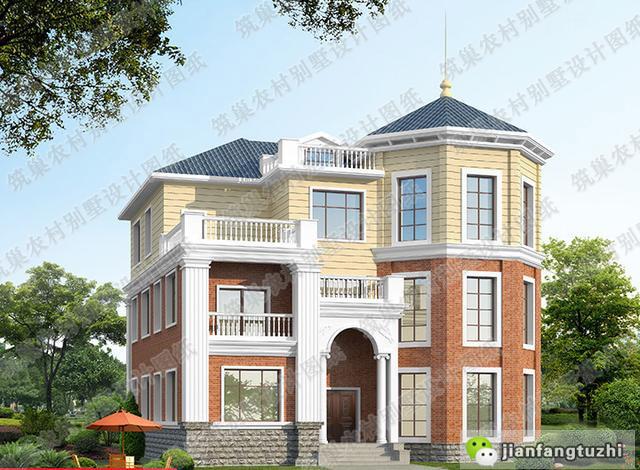 4款三層農(nóng)村住宅設(shè)計圖，帶豪華臥室套房+車庫+挑空客廳，想要的應有盡有