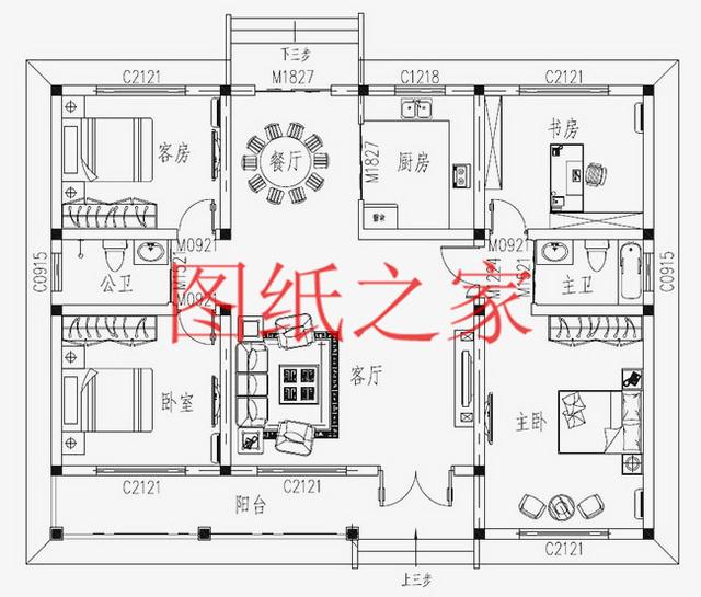 農(nóng)村一層別墅設計圖，經(jīng)濟又實用，溫馨舒適，比樓房更漂亮