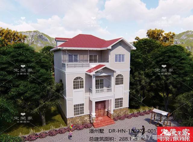 三層別墅設計圖，多臥室，人丁興旺也不怕，可以滿足你的需求