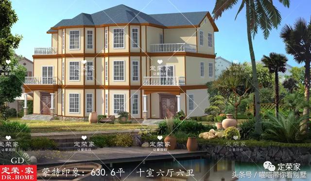 三層別墅設計圖，多臥室，人丁興旺也不怕，可以滿足你的需求