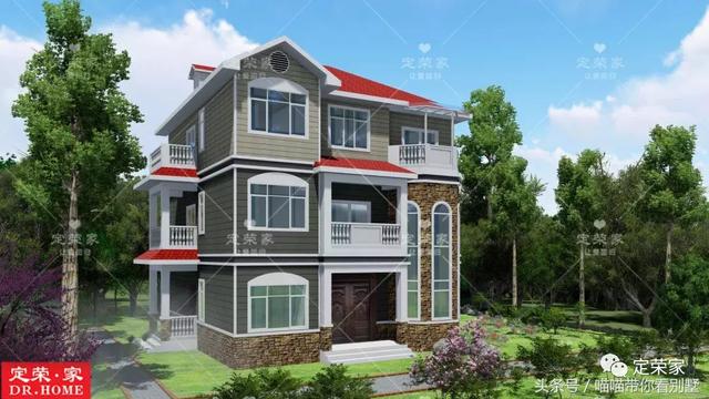 三層別墅設計圖，多臥室，人丁興旺也不怕，可以滿足你的需求