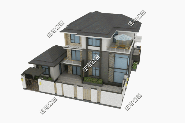 高品質現(xiàn)代風別墅設計圖，附裝修效果圖