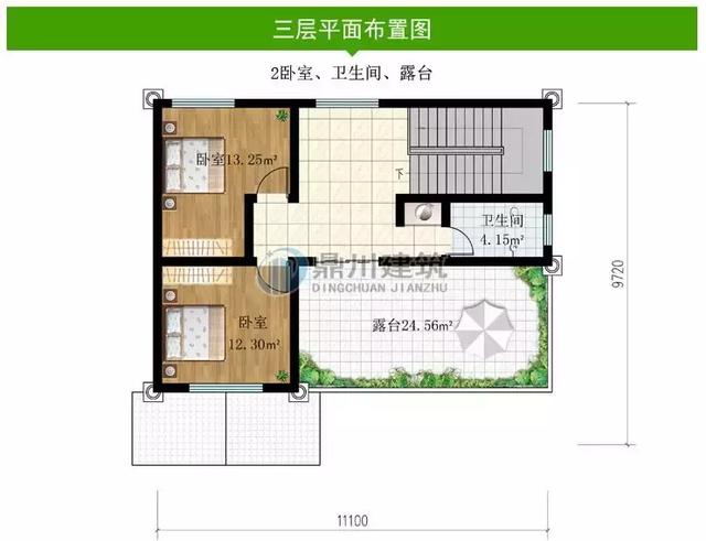 漂亮三層小別墅設計圖，帶露臺和堂屋，簡直是農村自建房典范