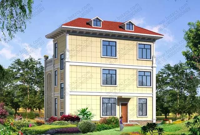 漂亮三層小別墅設計圖，帶露臺和堂屋，簡直是農村自建房典范